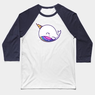 Unicorn Whale Baseball T-Shirt